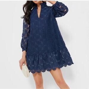 TUCKERNUCK Navy Organza Palmerston Dress